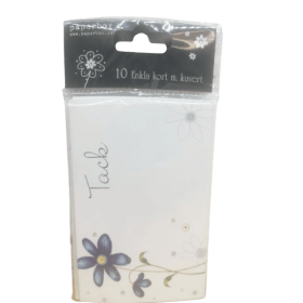 Tackkort mini med kuvert i 10-pack