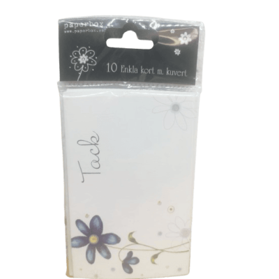 Tackkort mini med kuvert i 10-pack