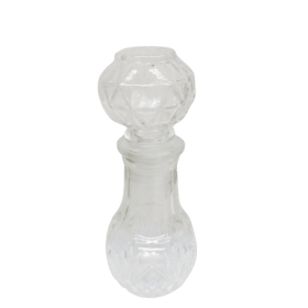 Dekorativ glasflaska med propplock i klart glas