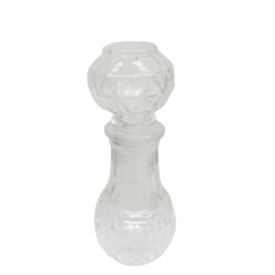 Dekorativ glasflaska med propplock i klart glas