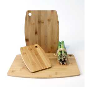 Skärbräda bambu set 3 delar i olika storlekar för köket