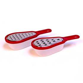 Rivjärn med behållare litet köksrivjärn i rostfritt stål