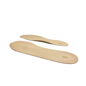 Tunna anatomiska sulor med pelott i äkta läder