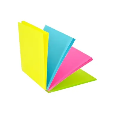 Självhäftande notisar Stick´n Magic 100 blad neon 4 färger 76x76 mm