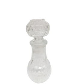 Liten karaff i glas med propp 12 cm