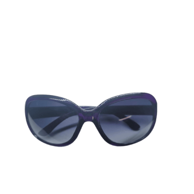 Damsolglasögon i mörklila plast med tonade glas 14 cm