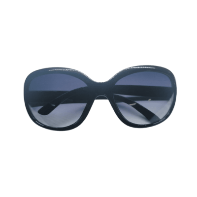 Damsolglasögon i svart plast med tonade glas 14 cm