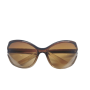 Damsolglasögon i ljusbrun plast stor modell med tonade glas 14 cm