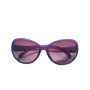 Damsolglasögon i lila plast stor modell med tonade glas 14 cm