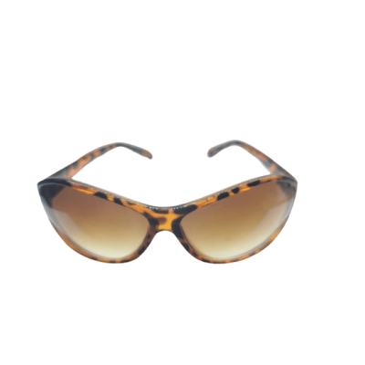 Damsolglasögon i mönstrad plast kattögonmodell med tonade glas 14 cm