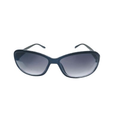 Unisex solglasögon i svart plast med tonade glas 14 cm