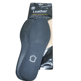 Svarta läder sulor med perforerad skumlatex och aktivt kol