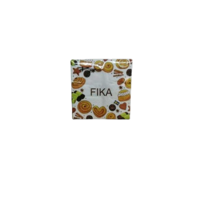Kaffeservetter med texten Fika – 3-lags, 25x25 cm, 20-pack.