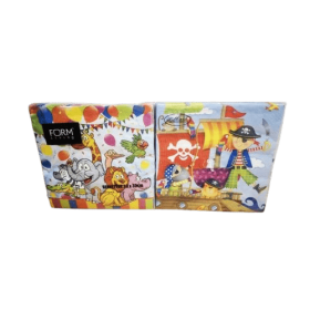 Partyservetter med motiv av vilda djur och pirater – 3-lags, 33x33 cm, 20-pack.