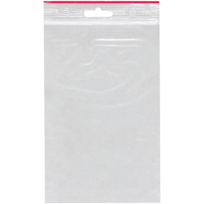 Transparenta zip-påsar 12x18 cm, 100-pack med skrivfält och blixtlåsförslutning, godkända för livsmedel