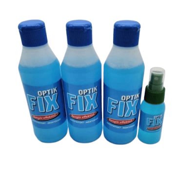 Optik Fix 1000 ml alkoholfri glasögonrengöring med spray och tre påfyllningar