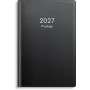 Fickkalender Prestige 2027 i svart plast i smidigt fickformat.