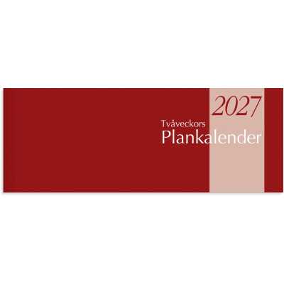 Tvåveckors plankalender 2027 i liggande format från Burde