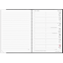 Stor veckokalender 2027 A5 svart – Burde 1106