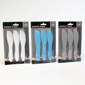 Smörknivar i plast, 3-pack, 17,5 cm långa