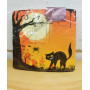 Harmony halloweenservetter med svart katt, måne, spindelnät och fladdermöss på orangegul bakgrund, 33x33 cm, 20-pack