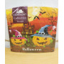 Harmony halloweenservetter med två pumpor i häxhattar, slott och fladdermöss, 33x33 cm, 20-pack