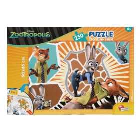 Disney Zootropolis pussel med 250 bitar och målarbild på baksidan, 50 x 35 cm