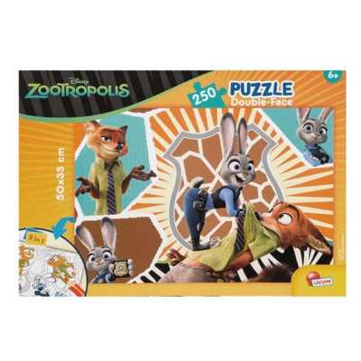 Disney Zootropolis pussel med 250 bitar och målarbild på baksidan, 50 x 35 cm