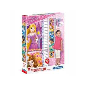 Clementoni Disney Princess Measure Me pussel och längdmätare med 30 bitar, 21 x 118 cm