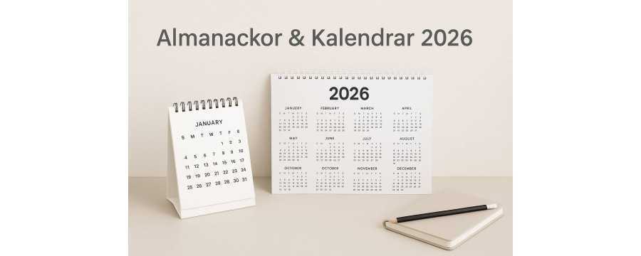 Almanackor & Kalendrar 2026 – Planera året hos BasarOutlet