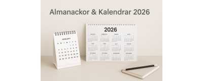 Almanackor & Kalendrar 2026 – Planera året hos BasarOutlet Almanackor & Kalendrar 2026 – Planera året hos BasarOutlet