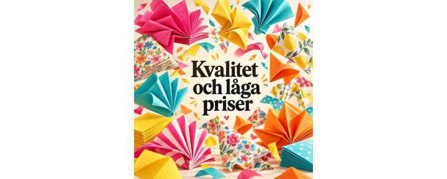 Servetter för vardag, fika och fest | BasarOutlet